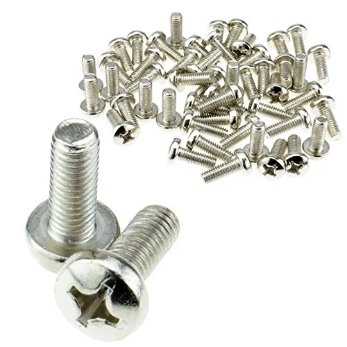 Kenable M6 Rackschrauben 16 mm 50 Stück für Käfigmuttern