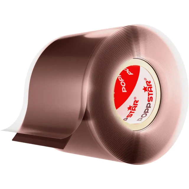 Poppstar Silikonband selbstverschweißend 3m 38mm rotbraun