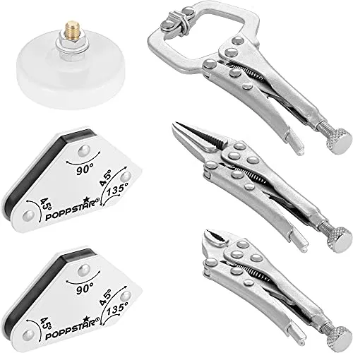 Poppstar Mini Magnet-Schweißwinkel Set 6-teilig magnetisch