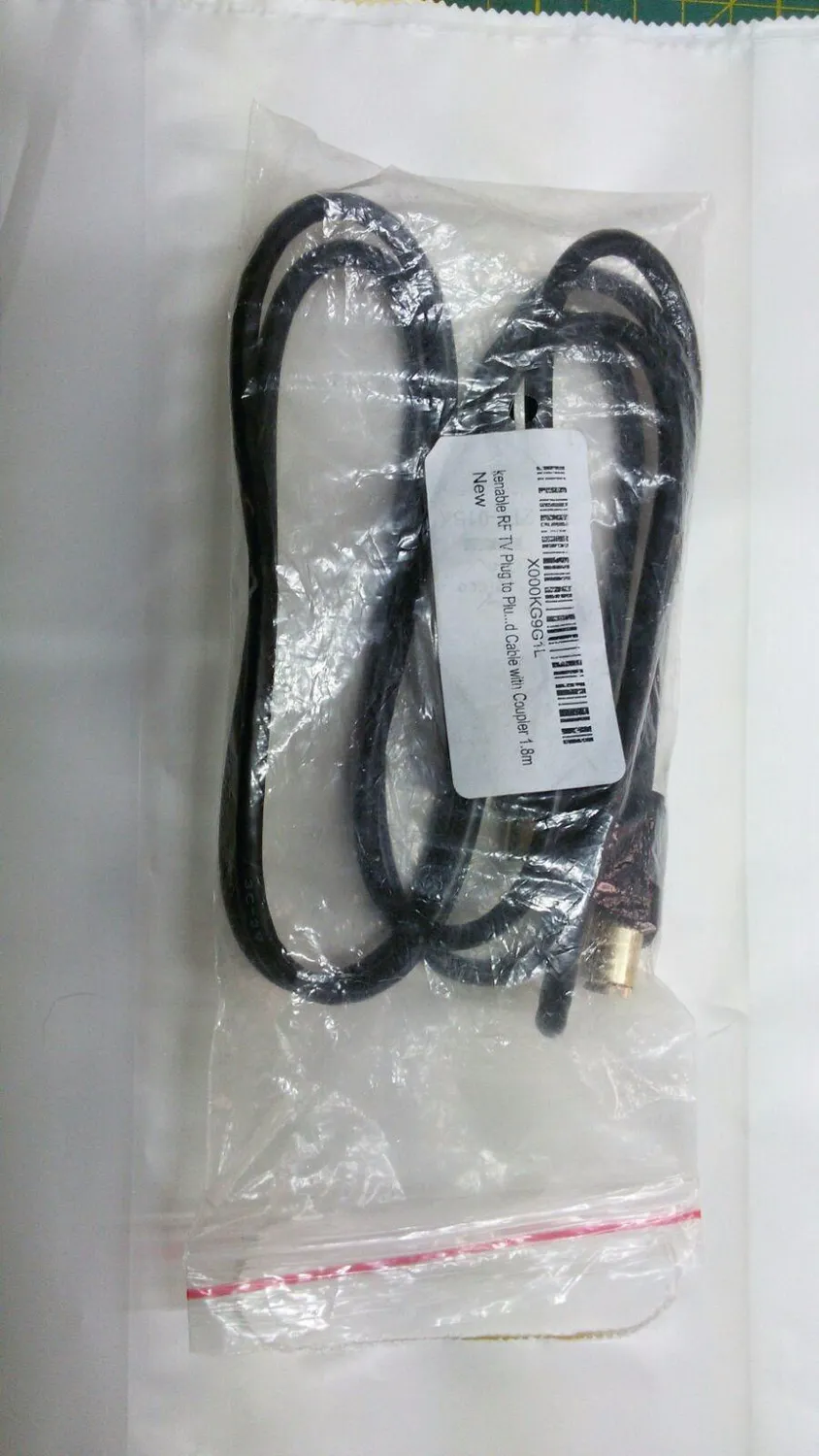 kenable Antennenkabel IEC Stecker-Stecker 5 m weiß Kupplung