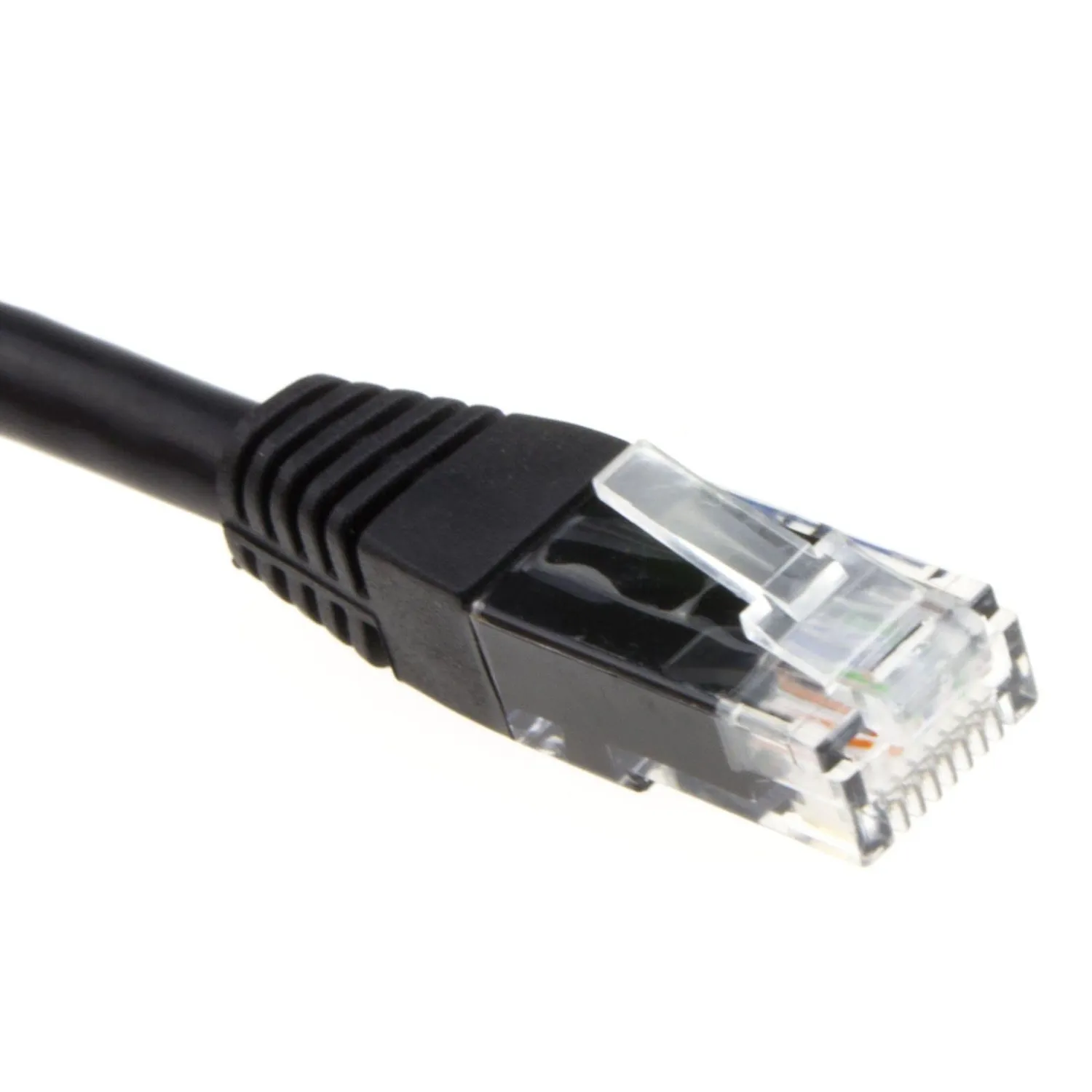 Kenable CAT6 RJ45 Netzwerk-Verlängerungskabel 0,15m Schwarz Kupfer