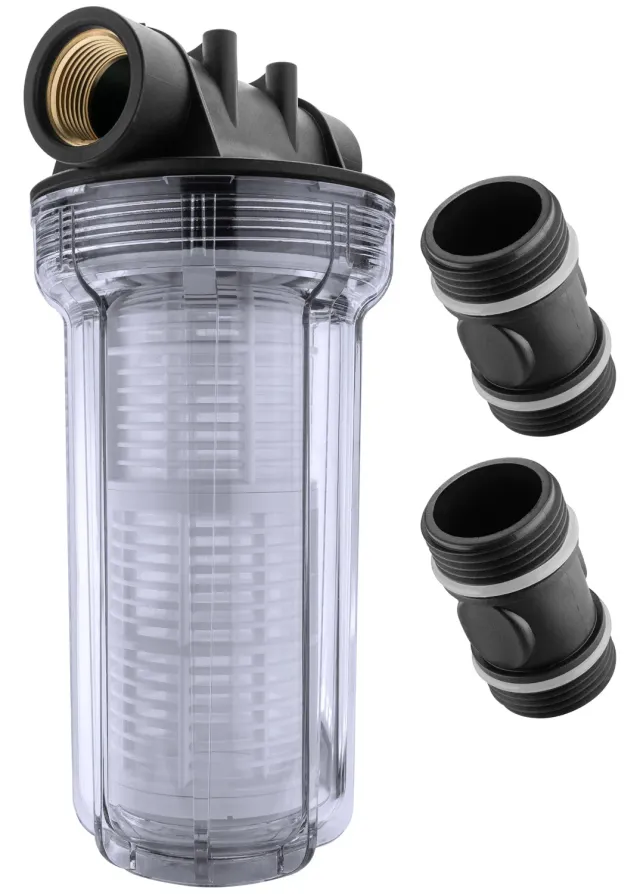 Poppstar Vorfilter Gartenpumpe 2 L 10 Zoll 1 Zoll 80 Mesh