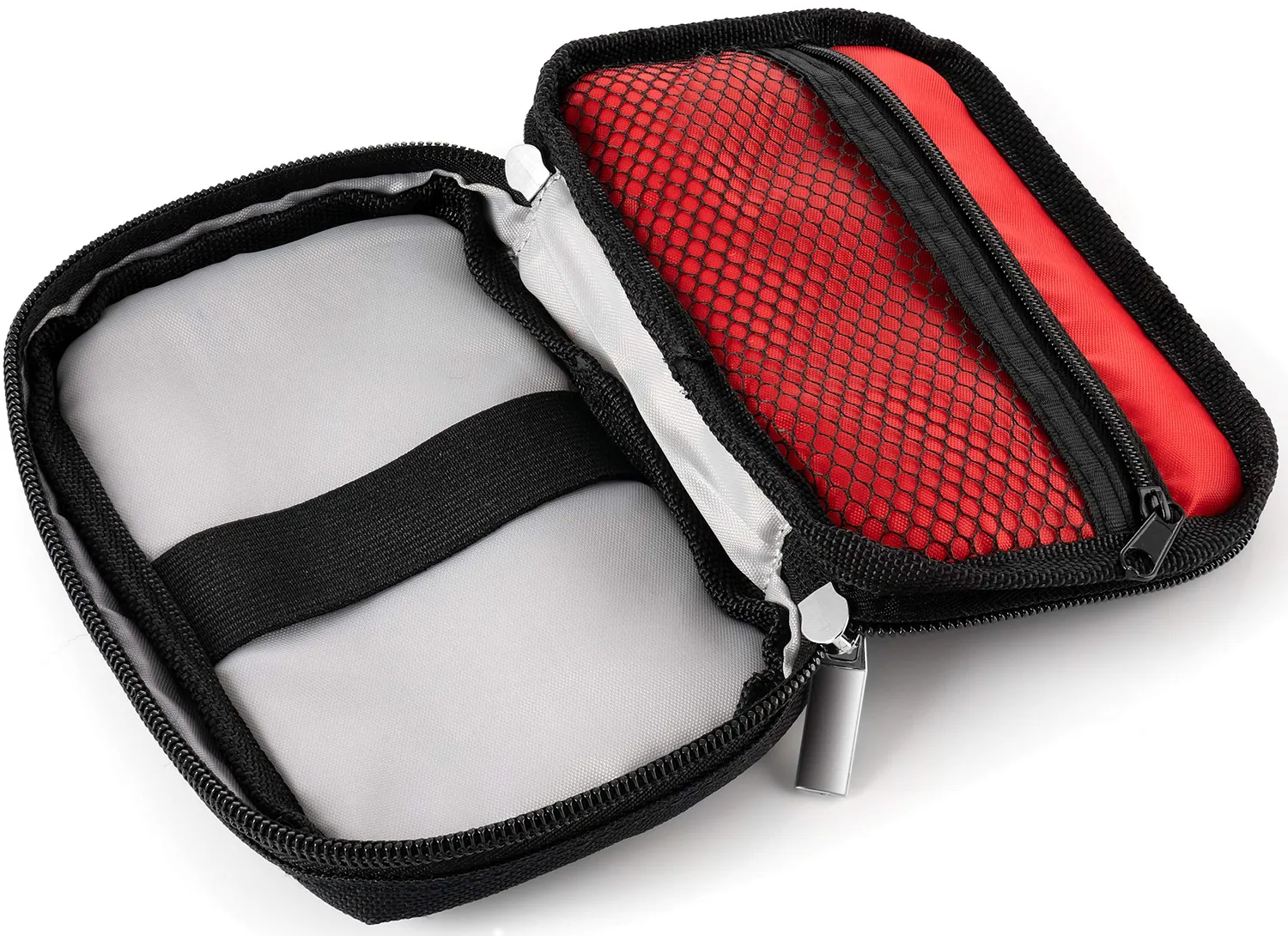 Poppstar Festplattentasche 2,5 Zoll Case Schwarz-Rot