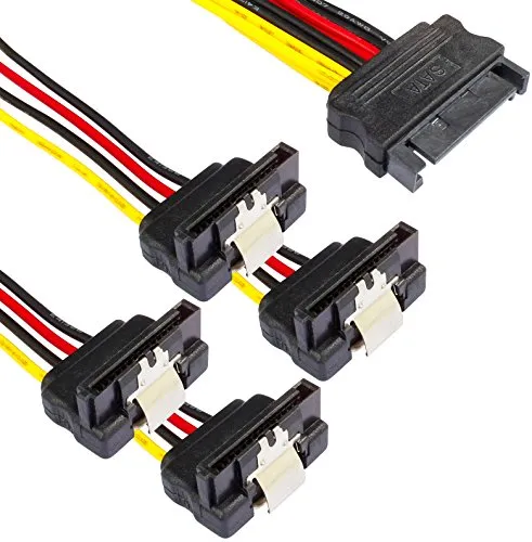 Poppstar SATA Kabel Set 0,5 m mit Stromverteiler