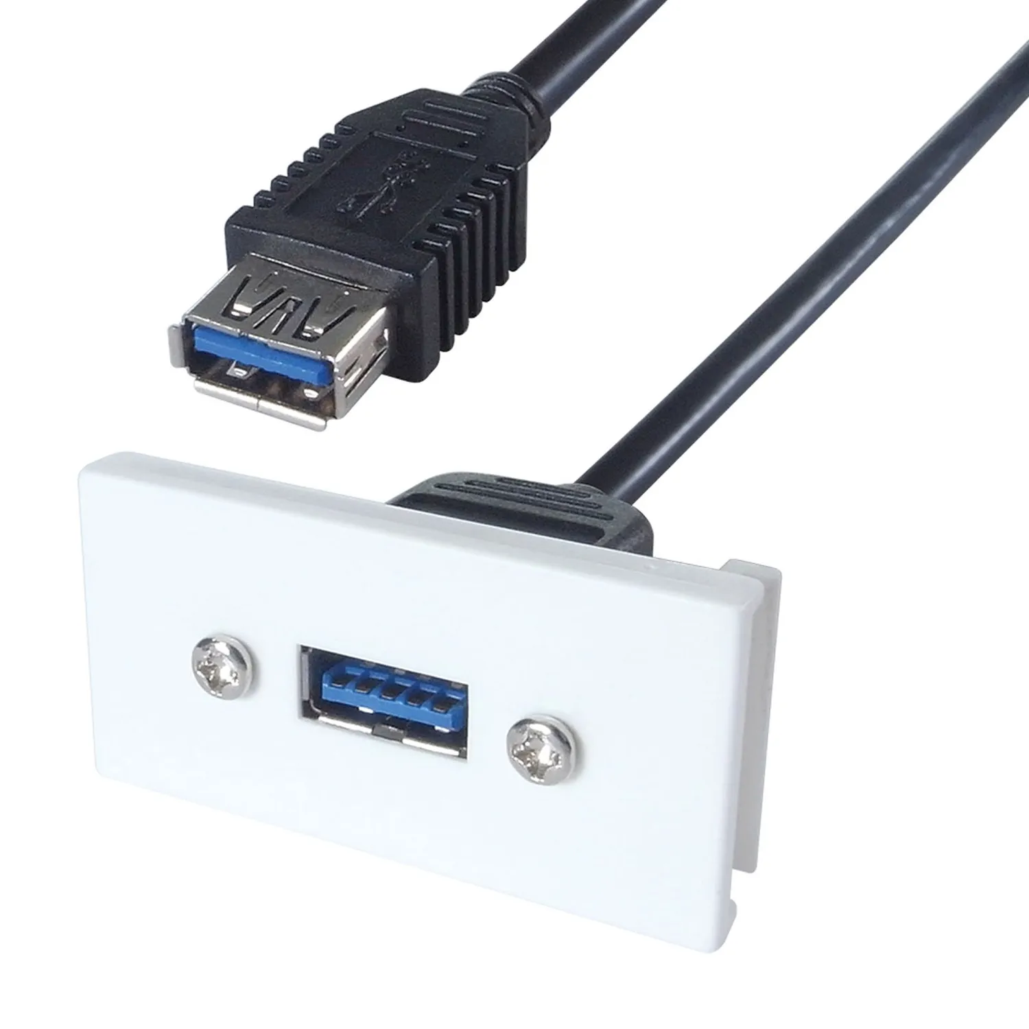 kenable 3,5mm Klinkenbuchse Modul weiß 15cm