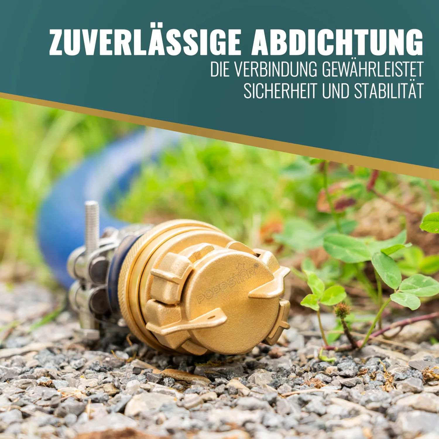 Poppstar Blindkupplung universal Messing Klauenkupplung