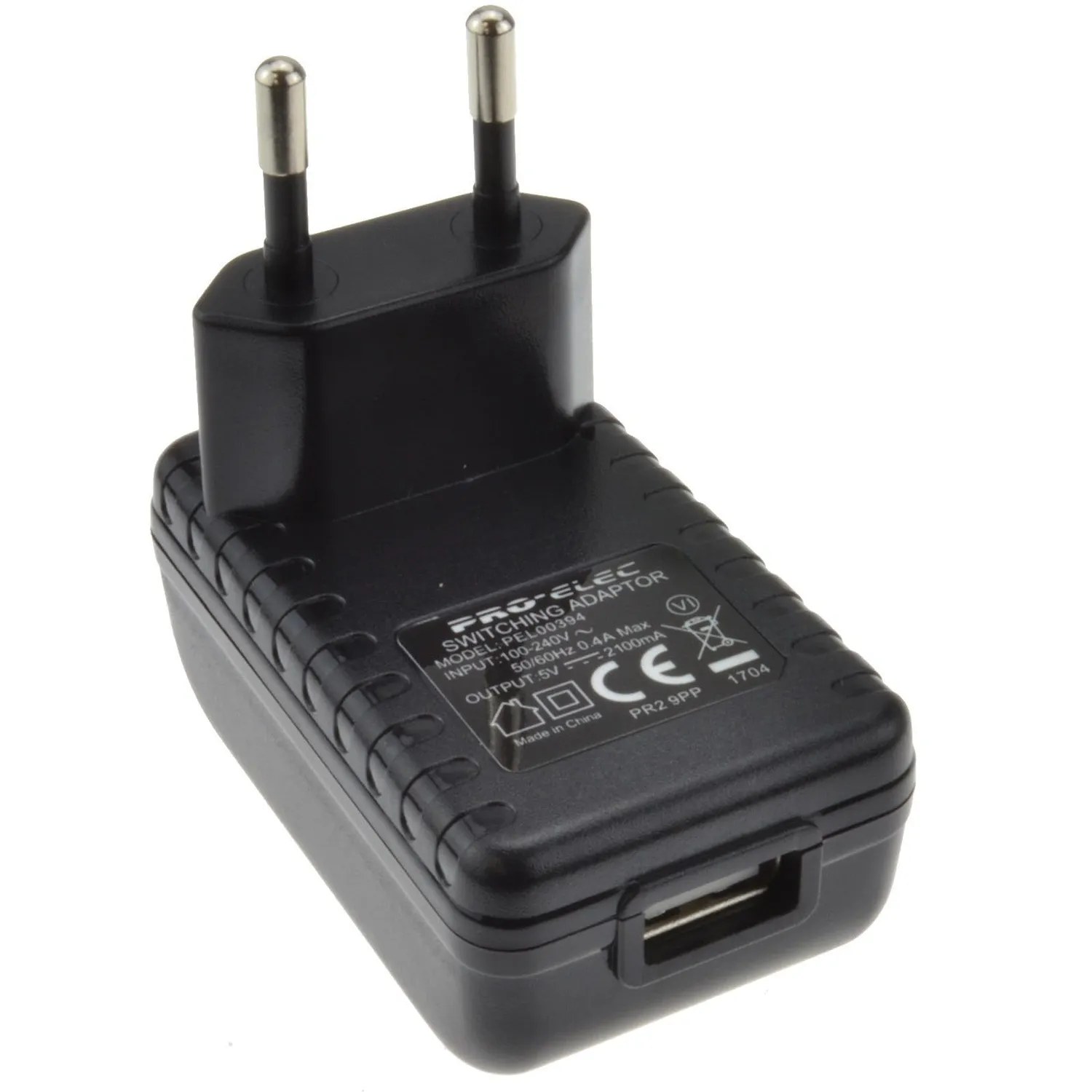 Kenable USB Ladegerät Eurostecker 2,1A schwarz