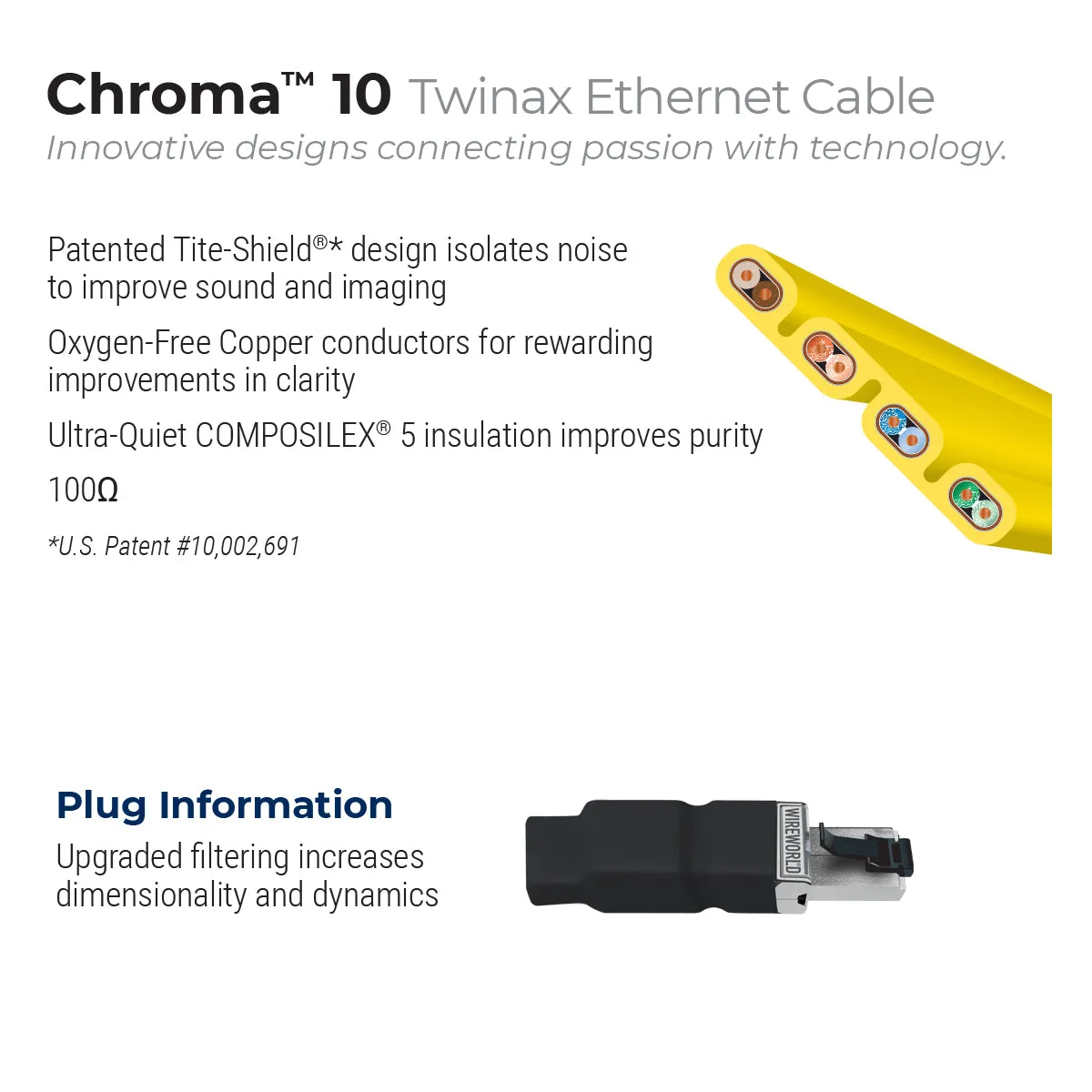 WireWorld Chroma 10 Ethernetkabel 1,0m Twinax
