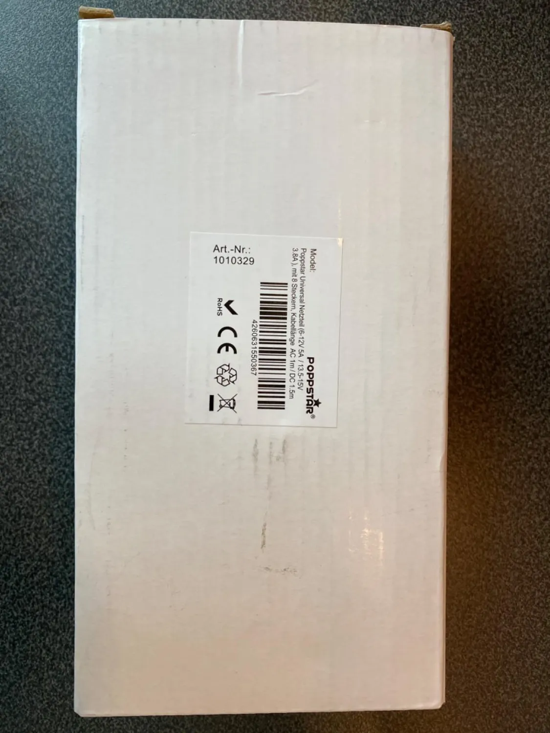 Poppstar Universal Netzteil 6-16V 5A 2,5 m 8 Stecker