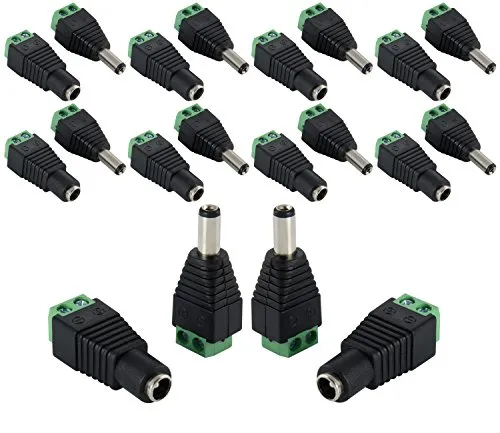 Poppstar DC Adapter 5,5x2,5mm Terminalblock 20er