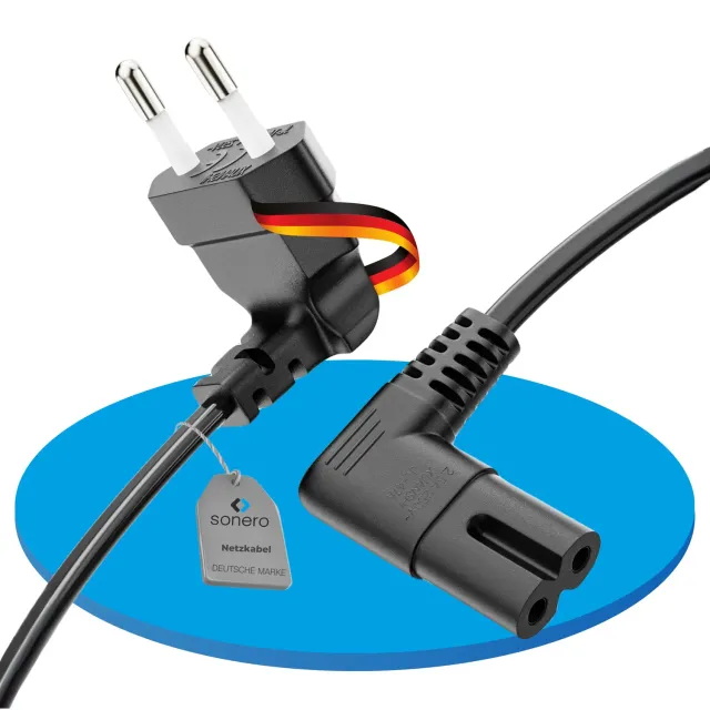 Sonero X-ESW-C7W-030B Netzkabel 3m schwarz Euro C7