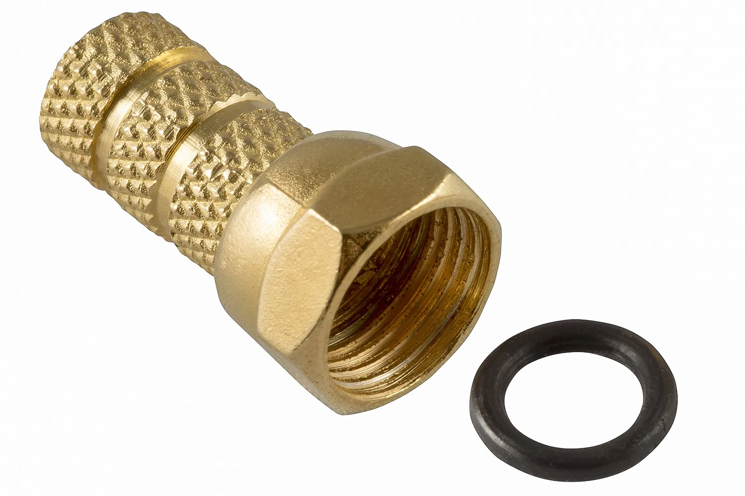 Poppstar F-Stecker 7 mm vergoldet 8 Stück wetterfest