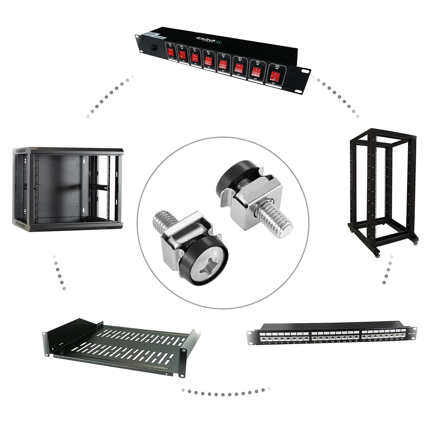 Poppstar M6x20 Rack-Schrauben Käfigmuttern 10 Stück
