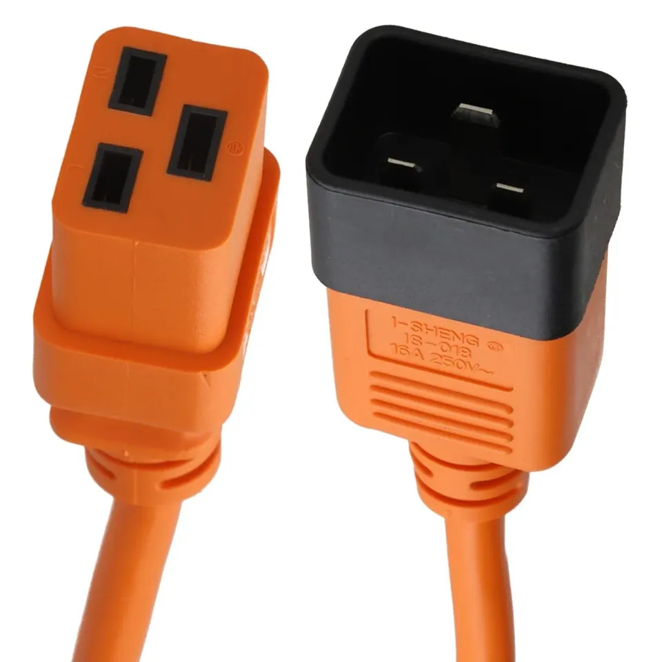 Kenable C19 auf C20 Server Stromkabel 0,5 m orange
