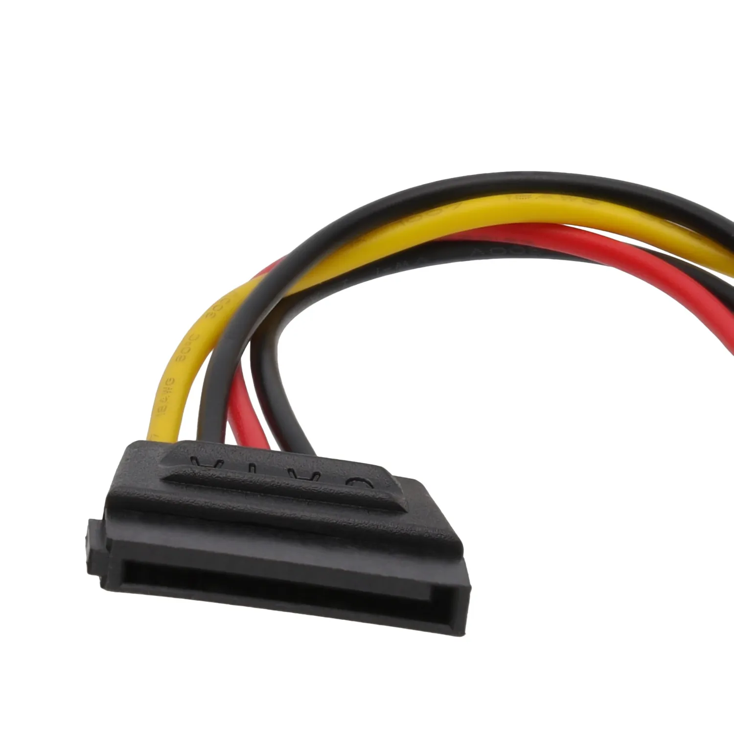 Kenable Molex LP4 auf SATA Strom-Adapterkabel 0,14m Schwarz