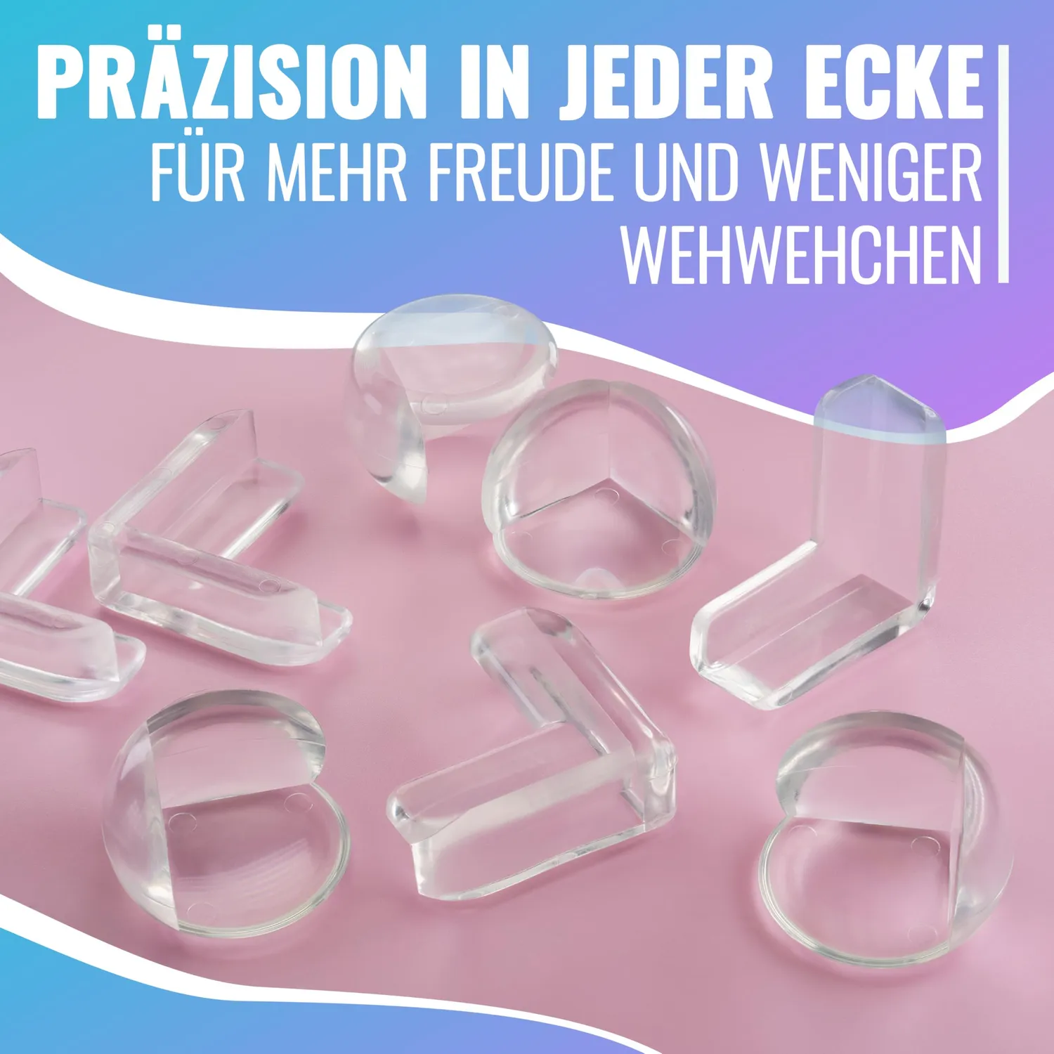 Poppstar Eckenschutz Baby transparent 30 Stück selbstklebend