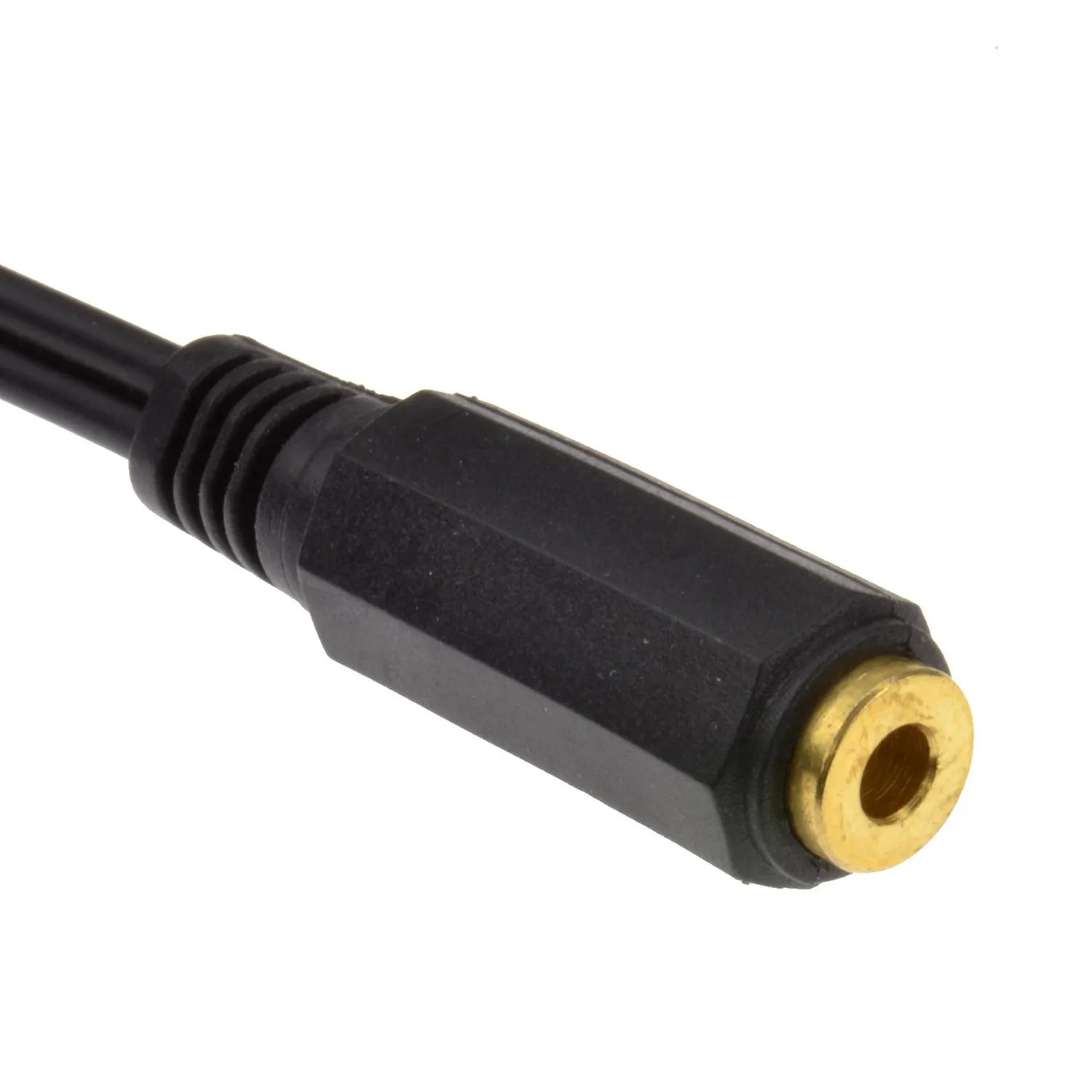 Kenable 3,5mm Klinkenverlängerung abgewinkelt Audiokabel 1m Schwarz Stereo