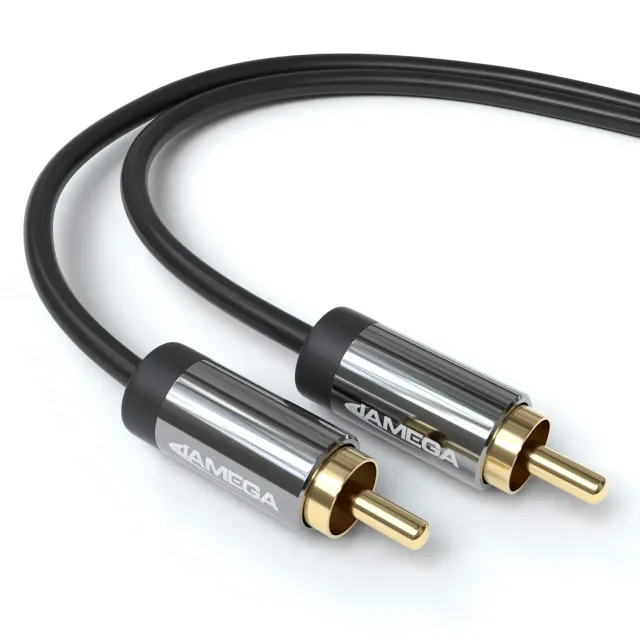 JAMEGA Subwoofer Kabel 1m Cinch RCA vergoldet