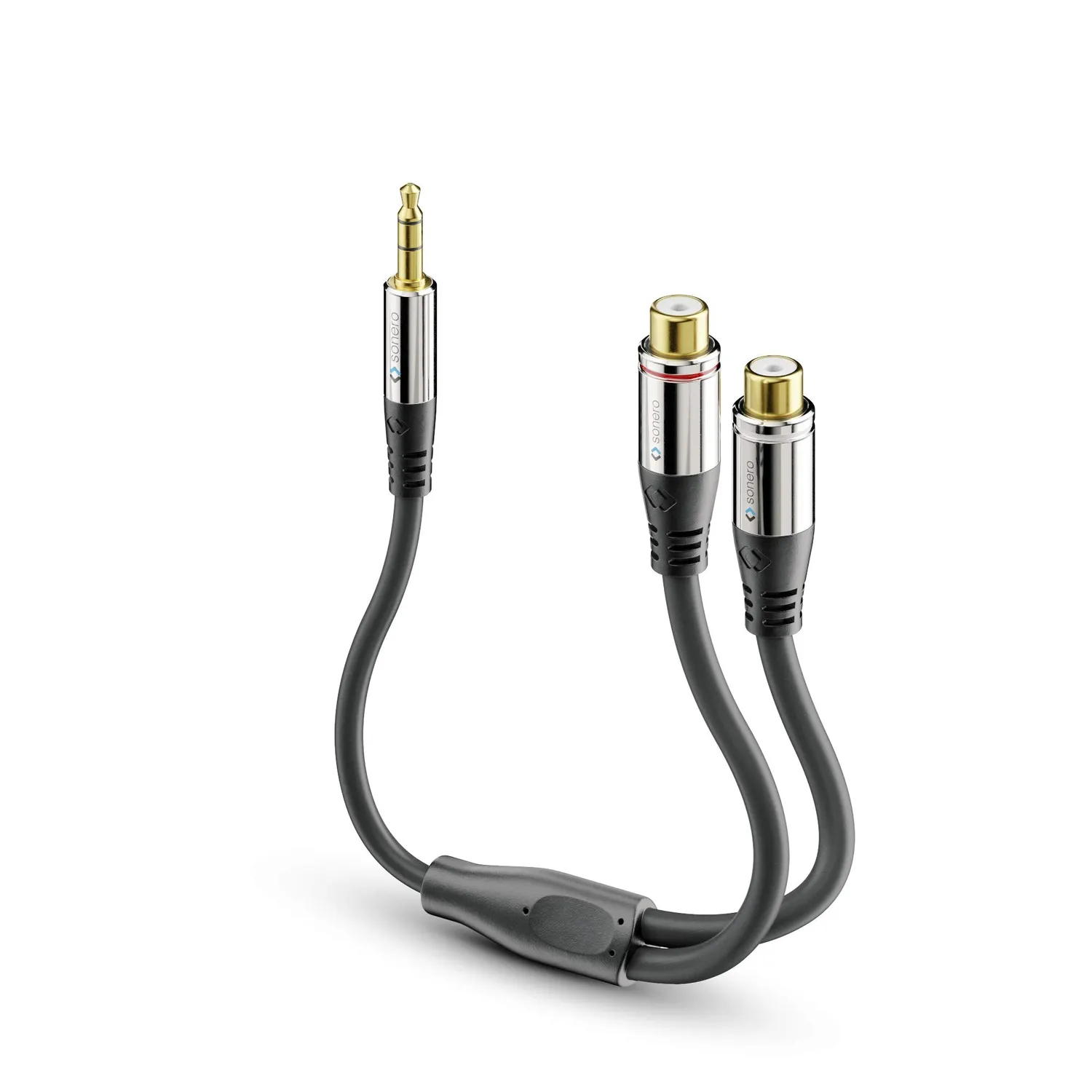Sonero Premium S-ACA003 Audio-Adapter Klinke-Cinch 0,2m schwarz