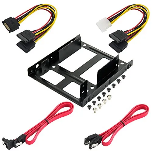 Poppstar Einbaurahmen 2,5 auf 3,5 Zoll Set 2 für 2 SSD
