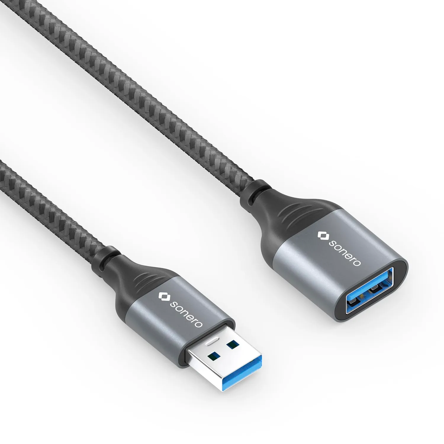Sonero SPC-U055 USB-Verlängerung 0,5m USB3.0 grau A/A