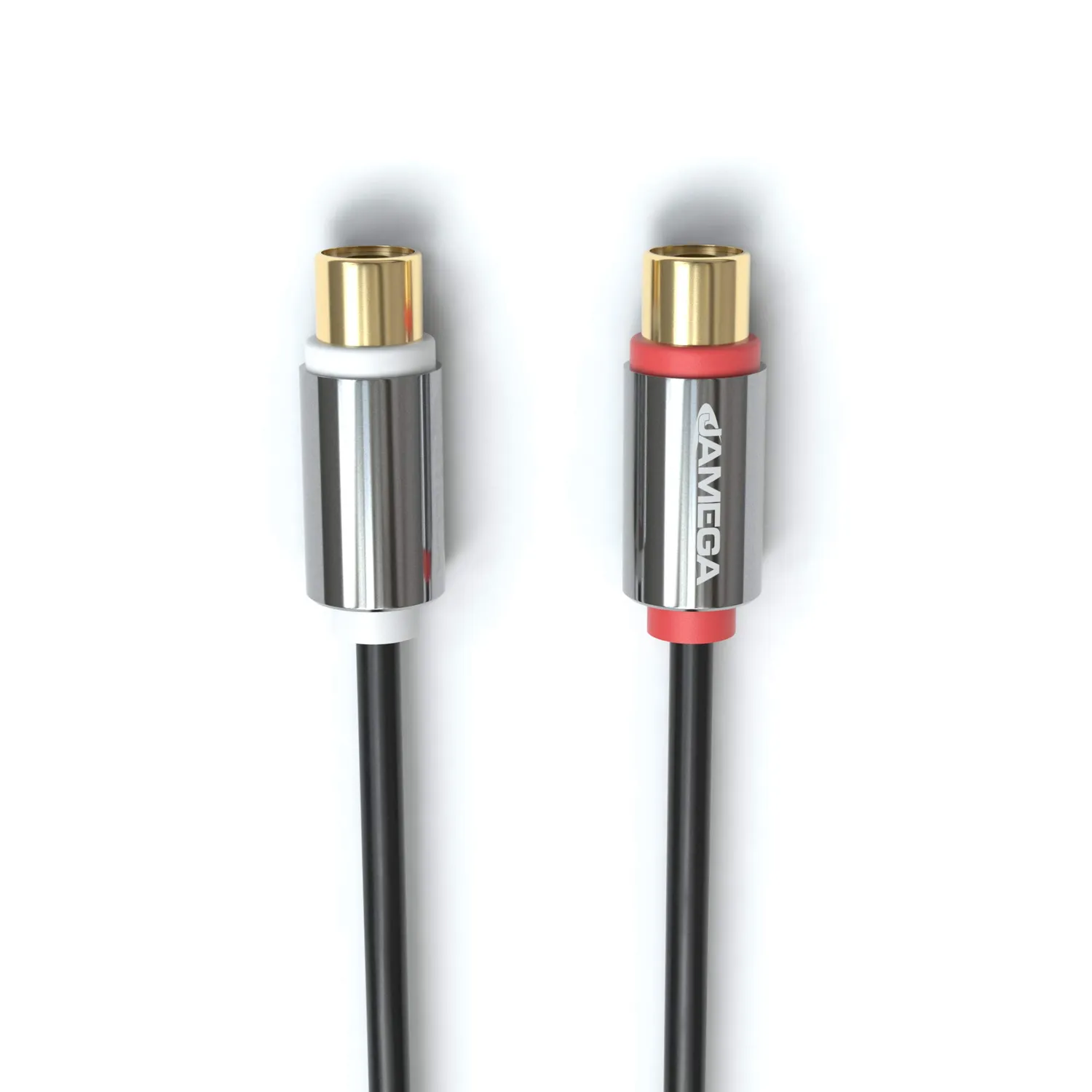 JAMEGA 3,5mm auf Cinch Adapter vergoldet Metall AUX-RCA