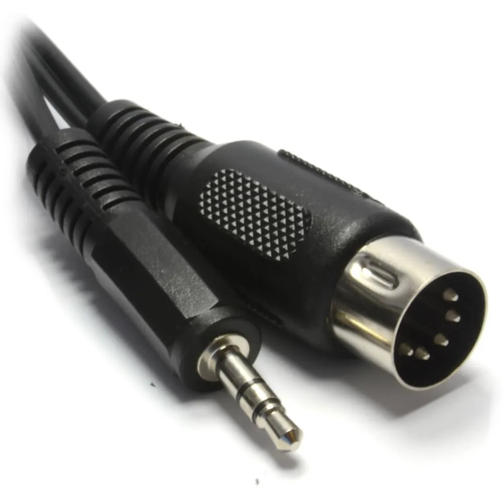 Kenable 5-Pin-DIN auf 3,5mm Klinke Audiokabel 3m Schwarz Stereo