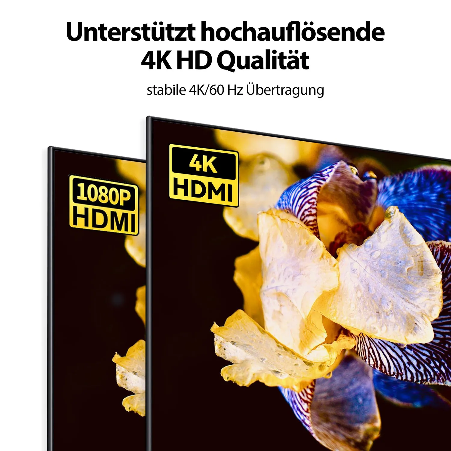 JAMEGA Winkelbar 2.0 HDMI-Kabel 5m 4K 60Hz