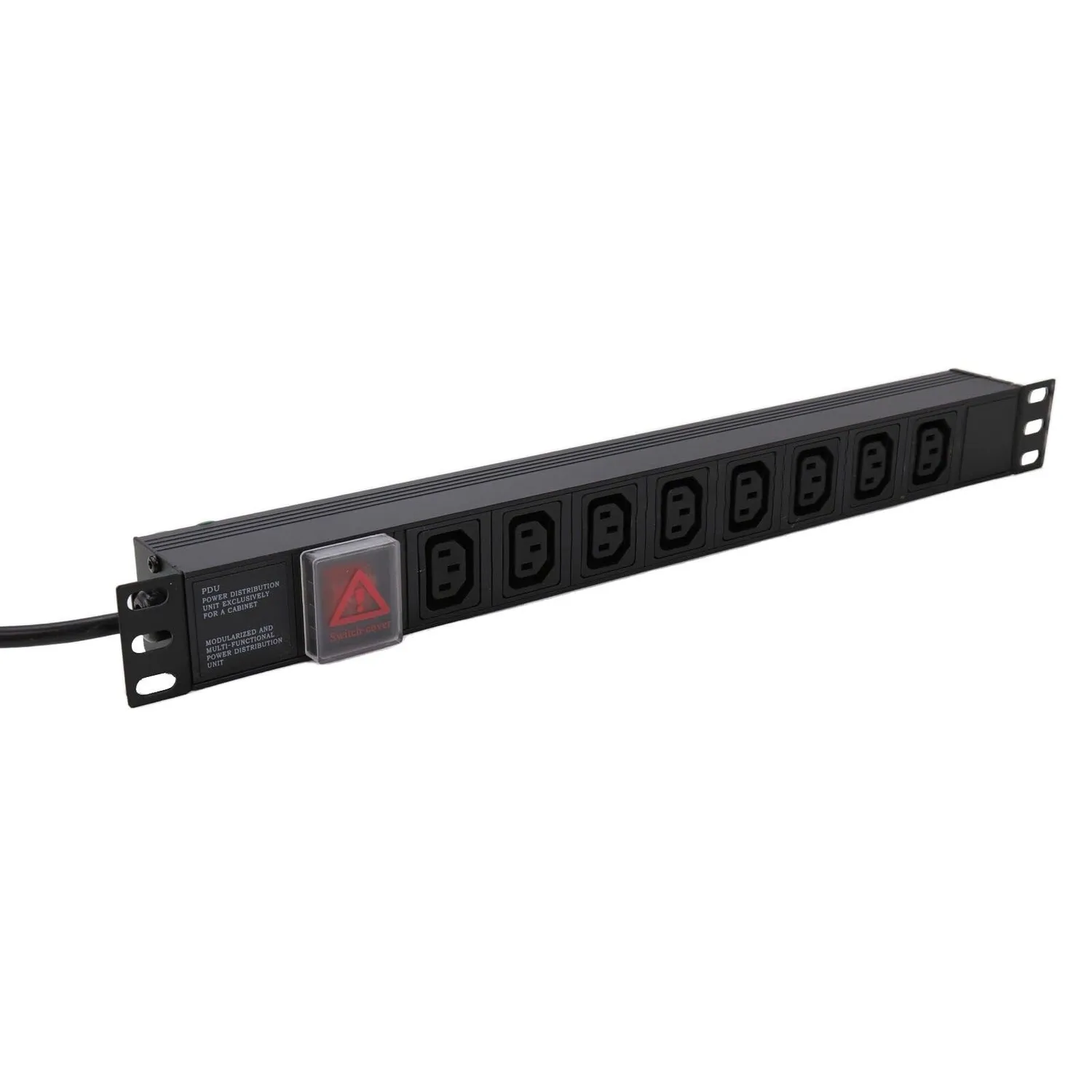 Kenable 8-fach C13 PDU Stromverteiler 19 Zoll Schwarz