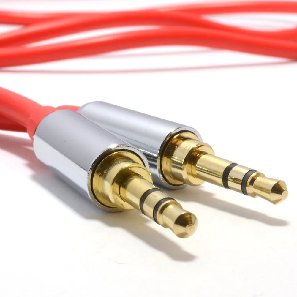 Kenable Audiokabel 3,5mm Klinke 1m rot stereo