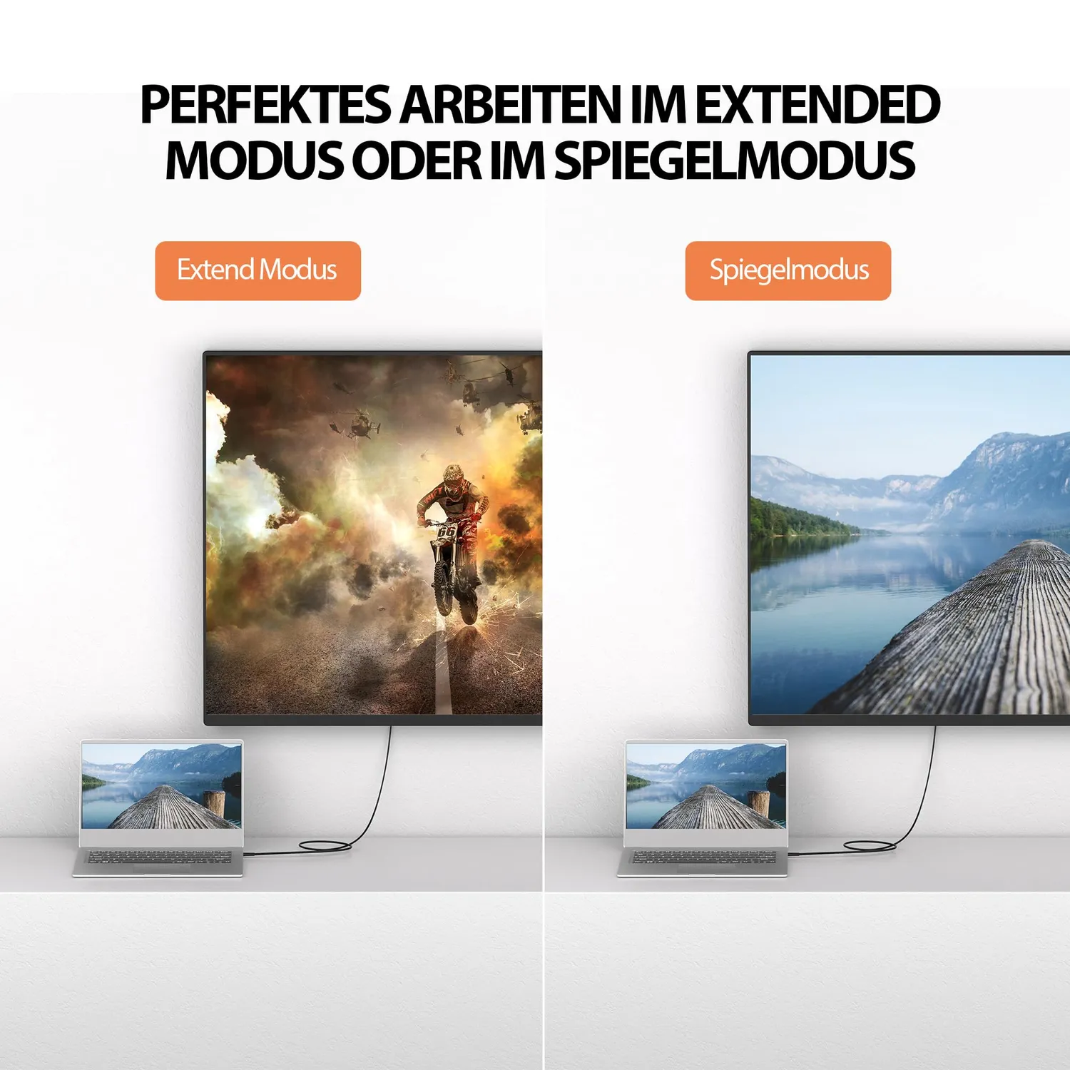 JAMEGA Winkelbar 2.0 HDMI-Kabel 5m 4K 60Hz