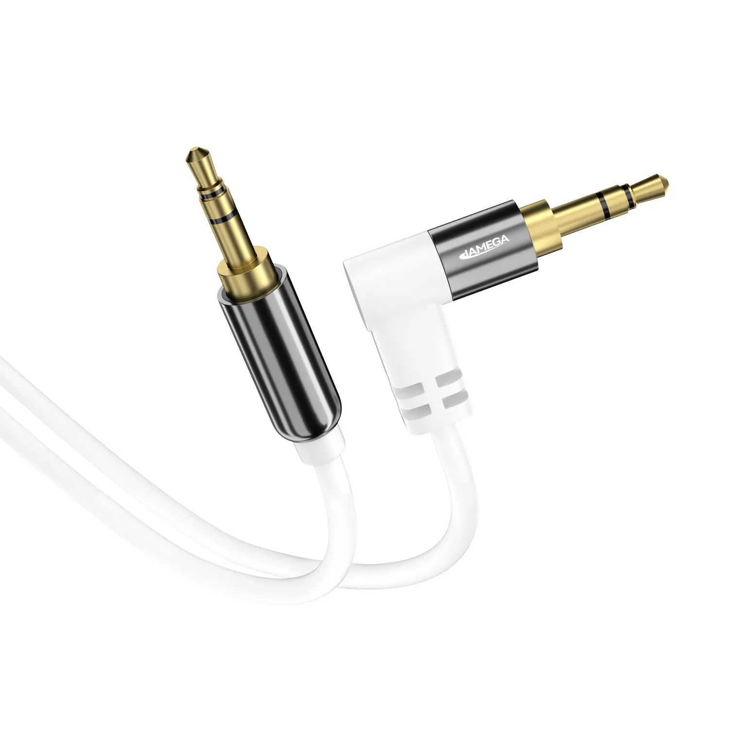 Jamega AUX Kabel 3,5mm 0,5m Schwarz gewinkelt