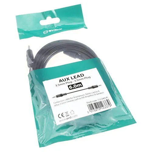 Kenable 3,5mm AUX Kabel 6m Stereo Klinkenkabel Kupfer