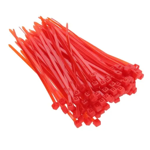 kenable Kabelbinder Rot 100x2,5mm 100er Pack Nylon