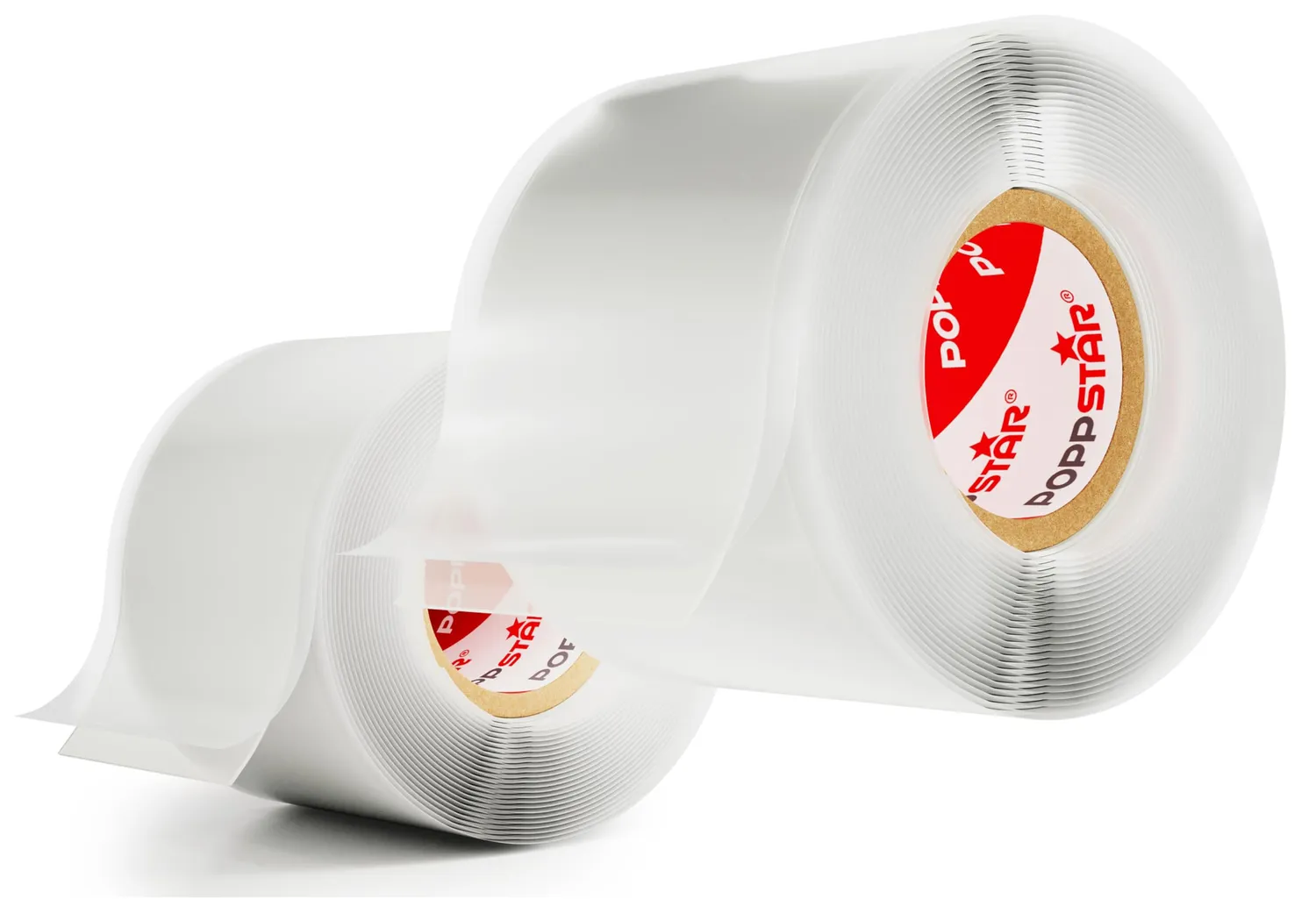 Poppstar Silikonband 3m x 25mm Isolierband transparent 1 Rolle