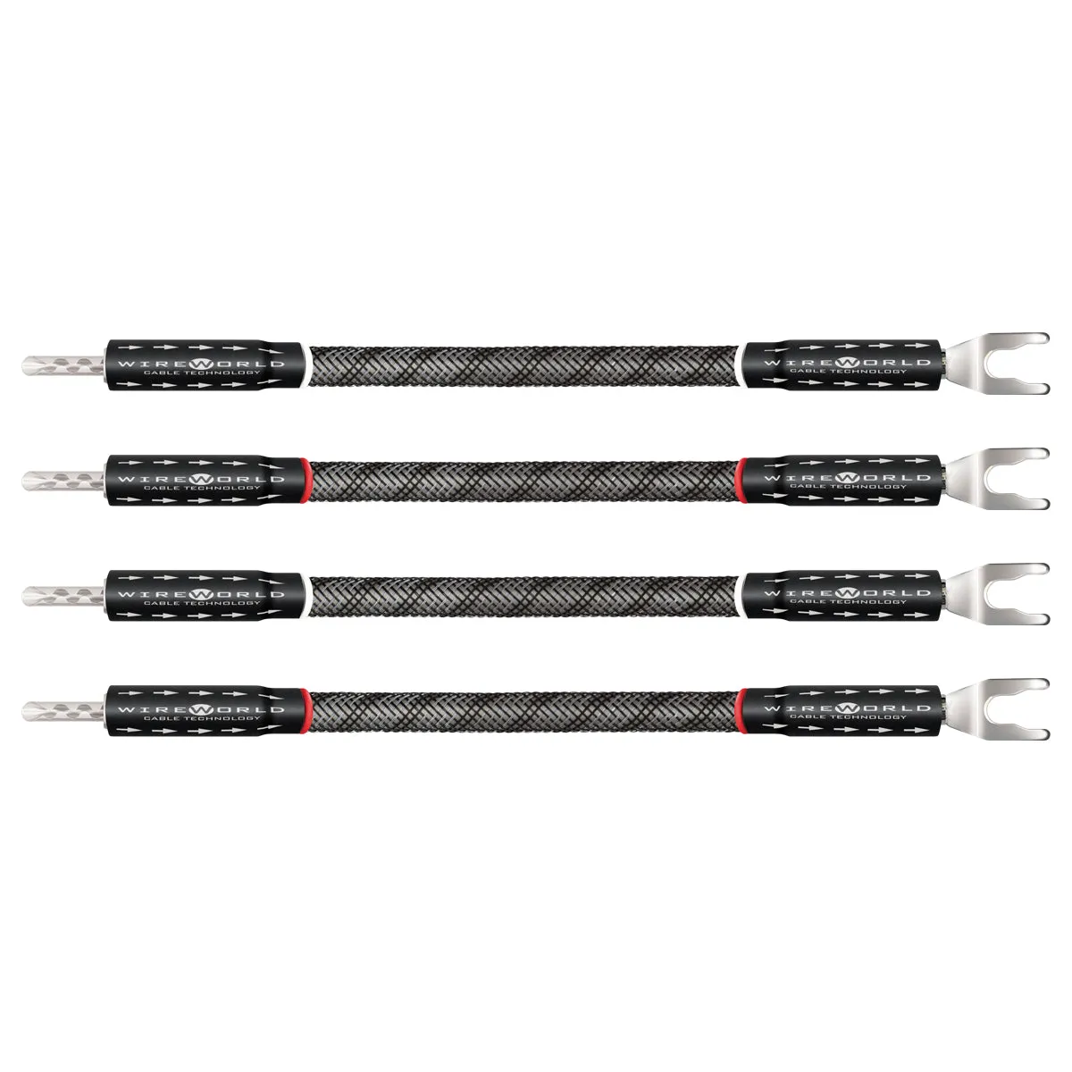 WireWorld Silver Eclipse 10 Lautsprecher-Jumper Banana 4er-Set silber
