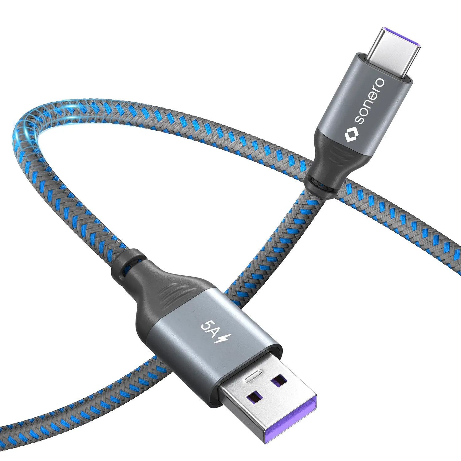 Sonero SPC-U110-005 USB Kabel 0,5m grau/blau 5A