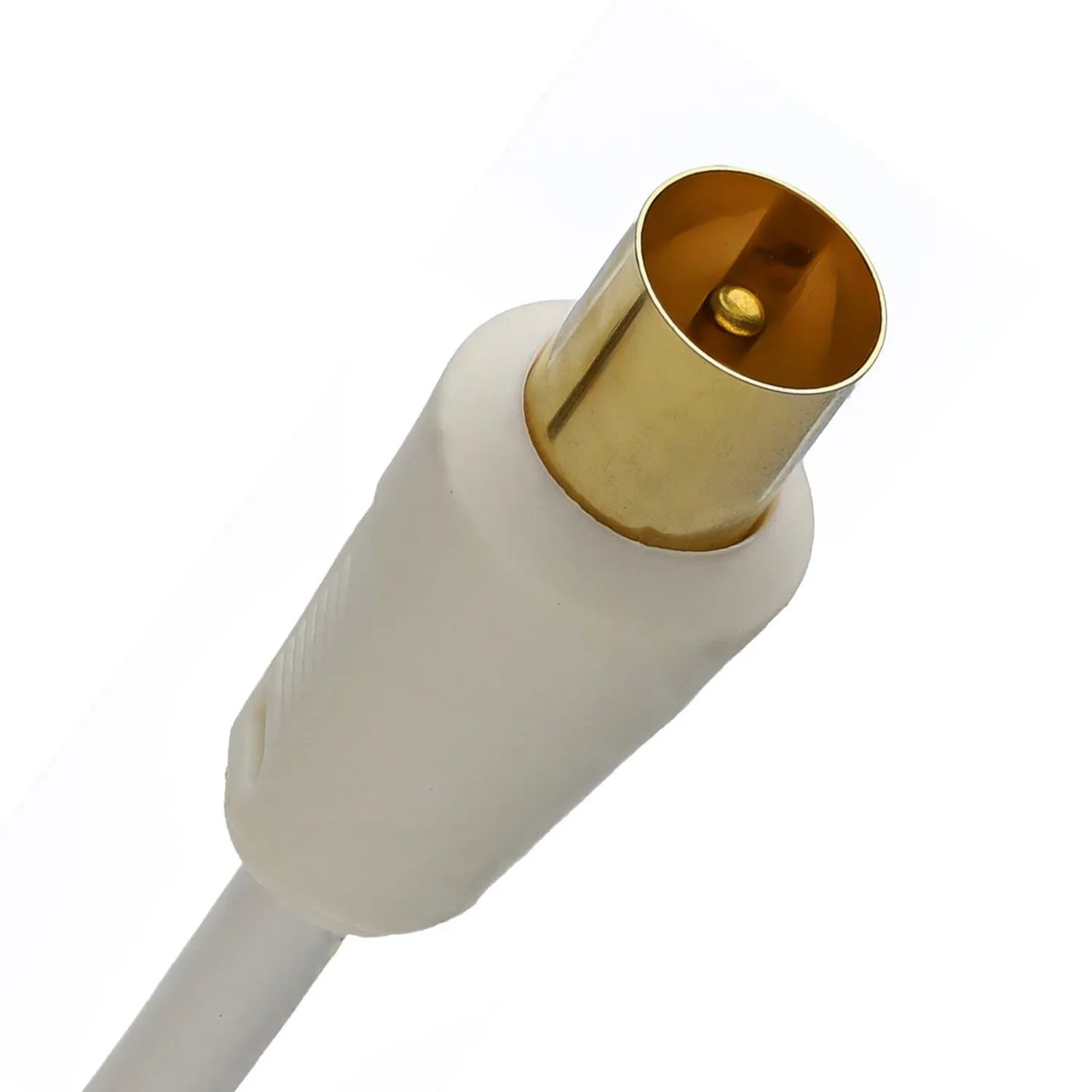 Kenable Antennenkabel Winkel 2m weiß mit Kupplung