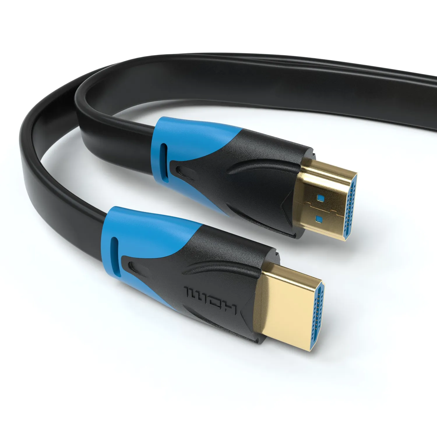 JAMEGA HDMI 2.0 HDMI-Kabel flach weiß 3m 4K@60Hz