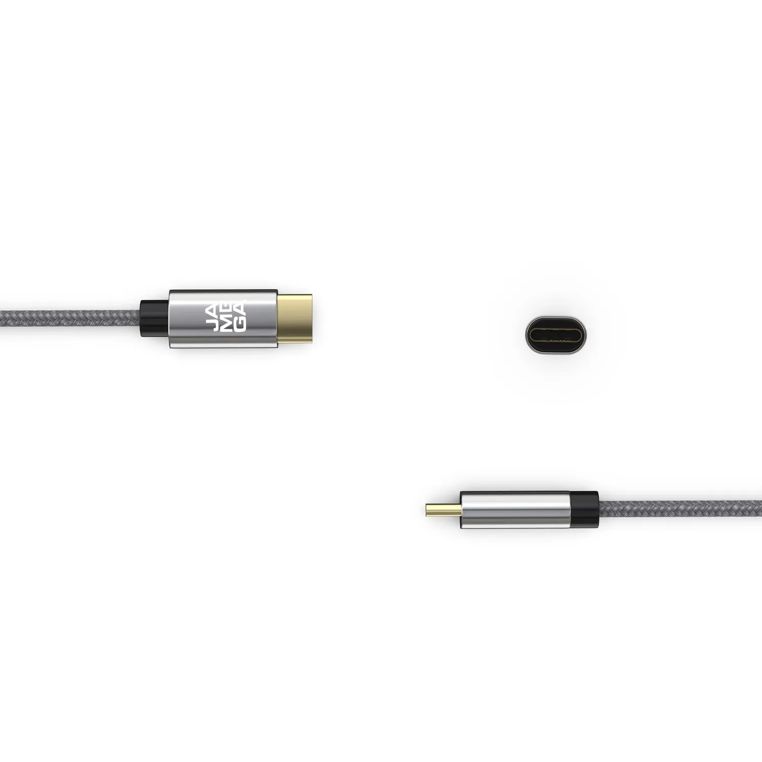 JAMEGA USB-C auf Klinke Aux Kabel 0,5m Nylon Stereo
