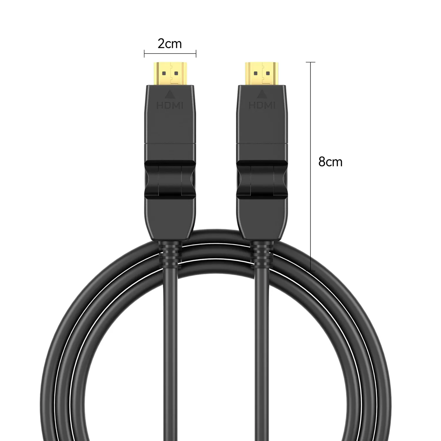 JAMEGA Winkelbar 2.0 HDMI-Kabel 5m 4K 60Hz