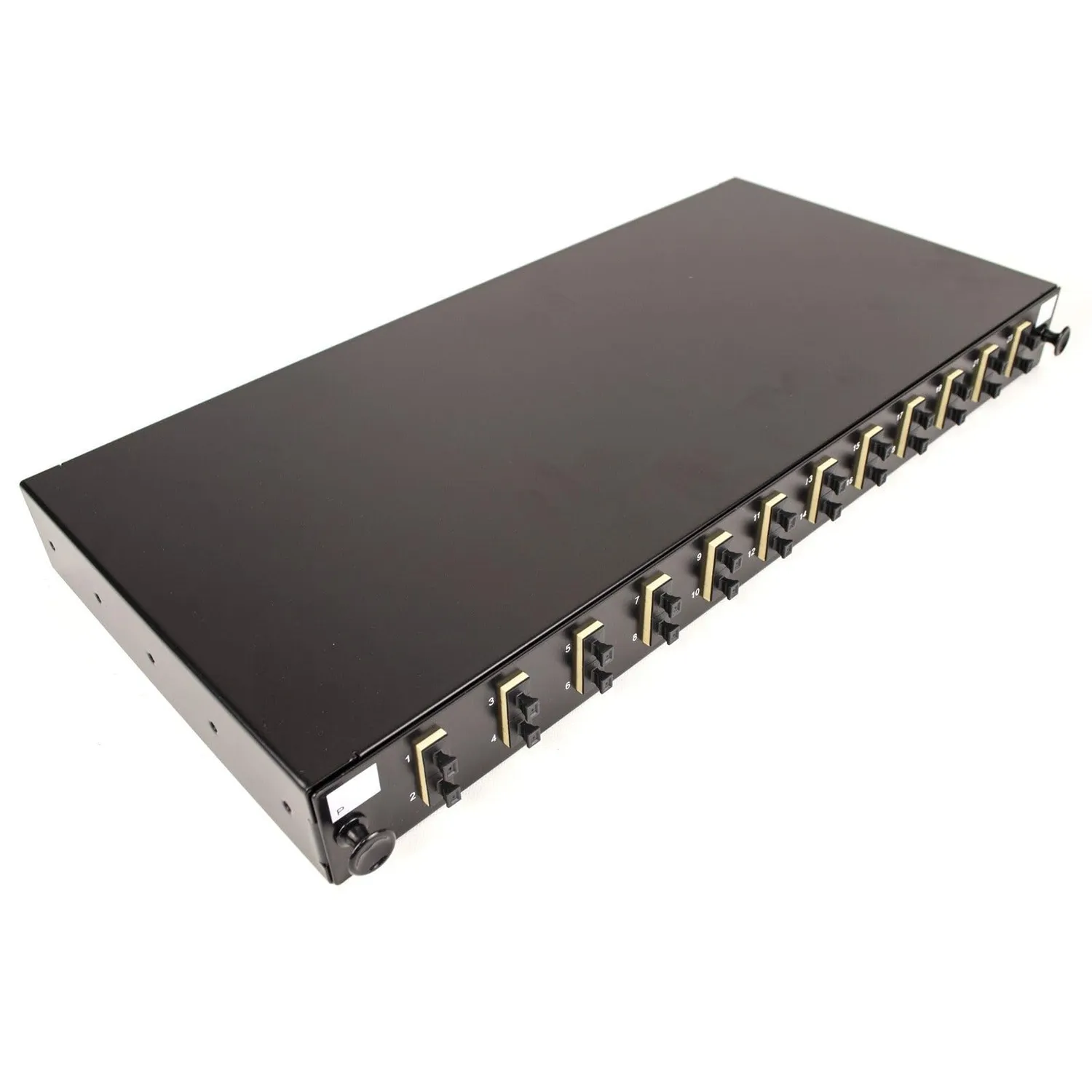 Kenable Glasfaser Patchpanel 24-Faser 1U 19 Zoll 12x SC Multimode