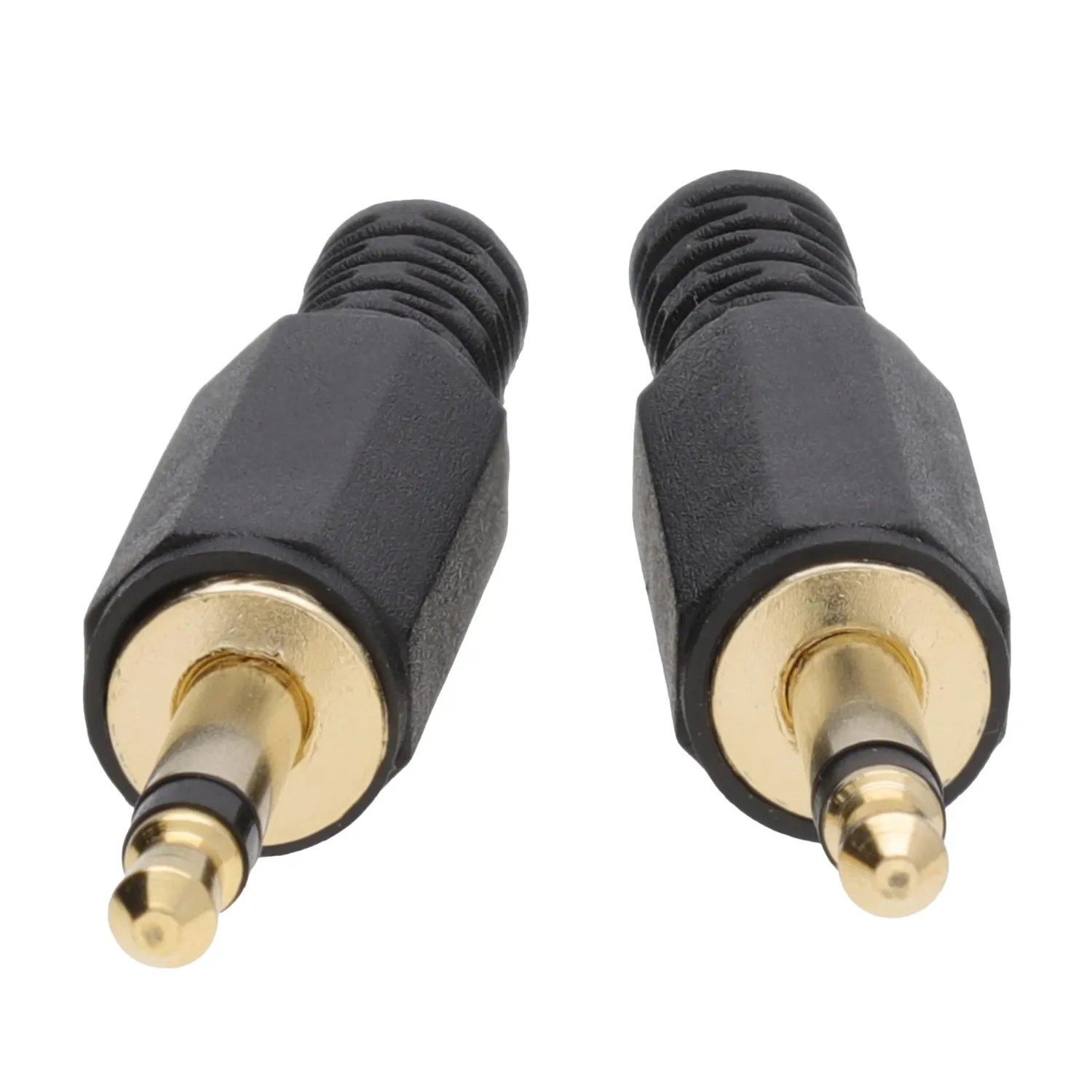 Kenable 3,5mm Mono Klinkenstecker Löt 2 Stück schwarz