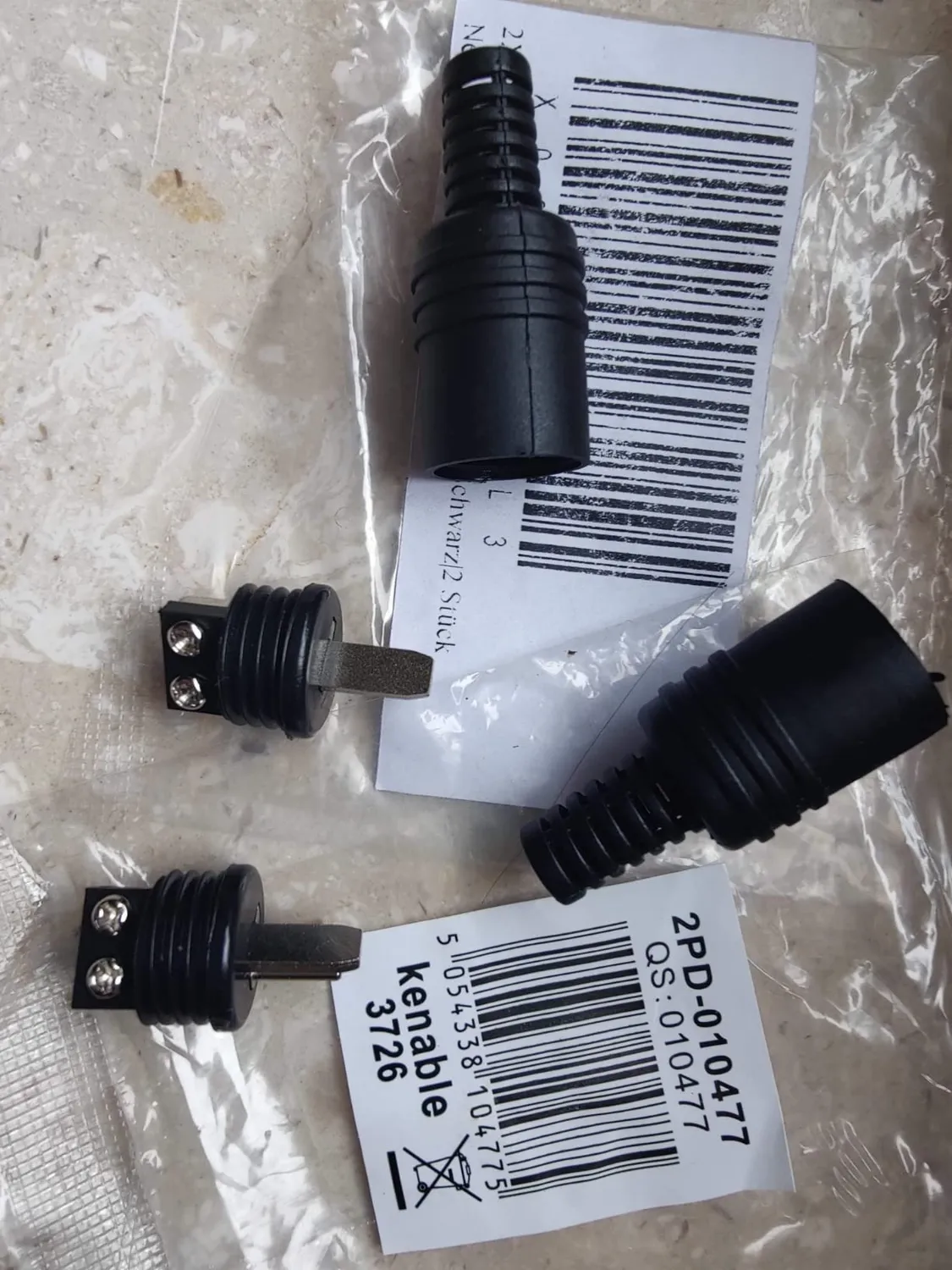 Kenable 2-Pin DIN-Stecker Lautsprecher 4er Pack