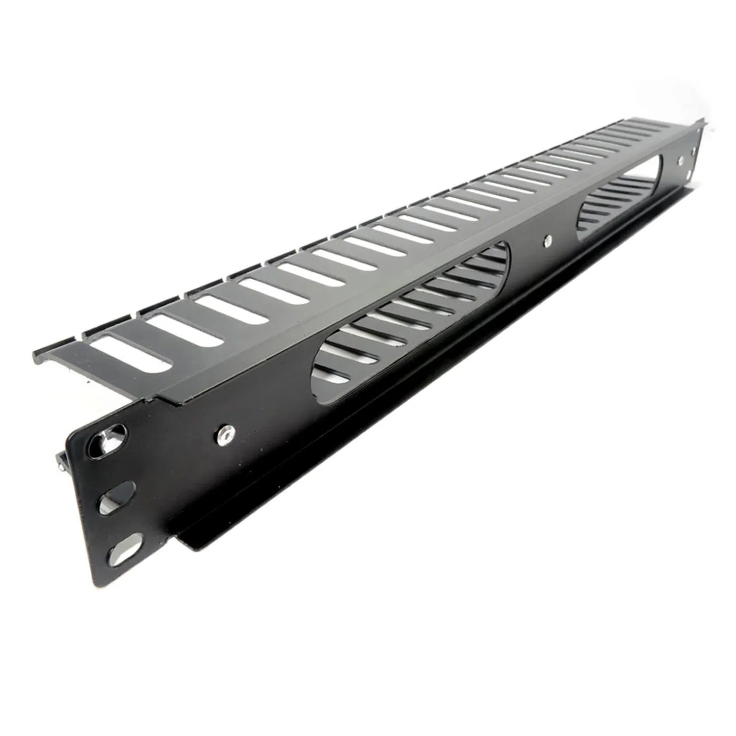 Kenable 19 Zoll Kabelmanagement Panel 1U Stahl schwarz