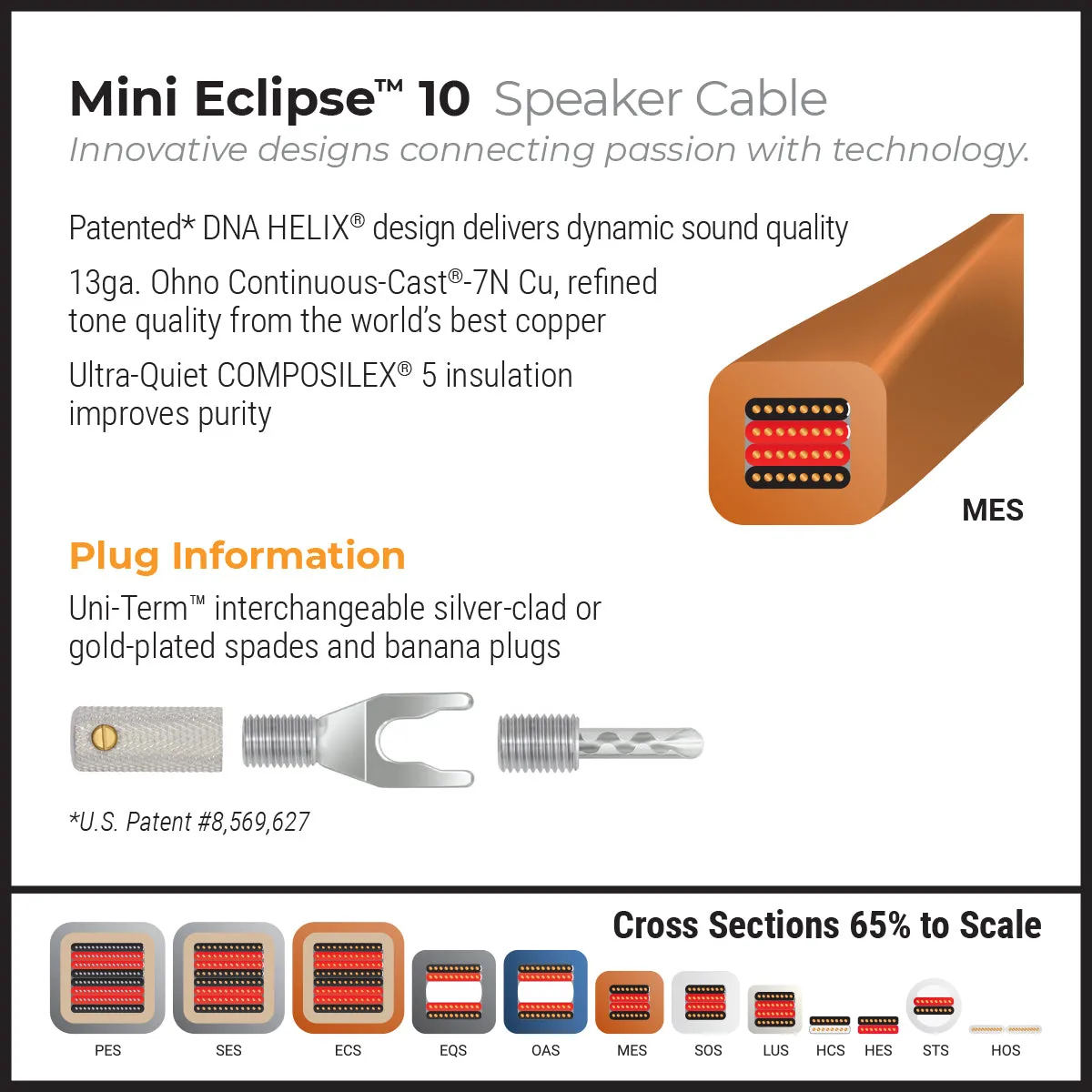 WireWorld Mini Eclipse 10 Lautsprecherkabel 2,0m Paar OCC