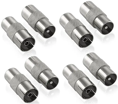 Poppstar SAT-Adapter IEC Set 8 Stück versilbert