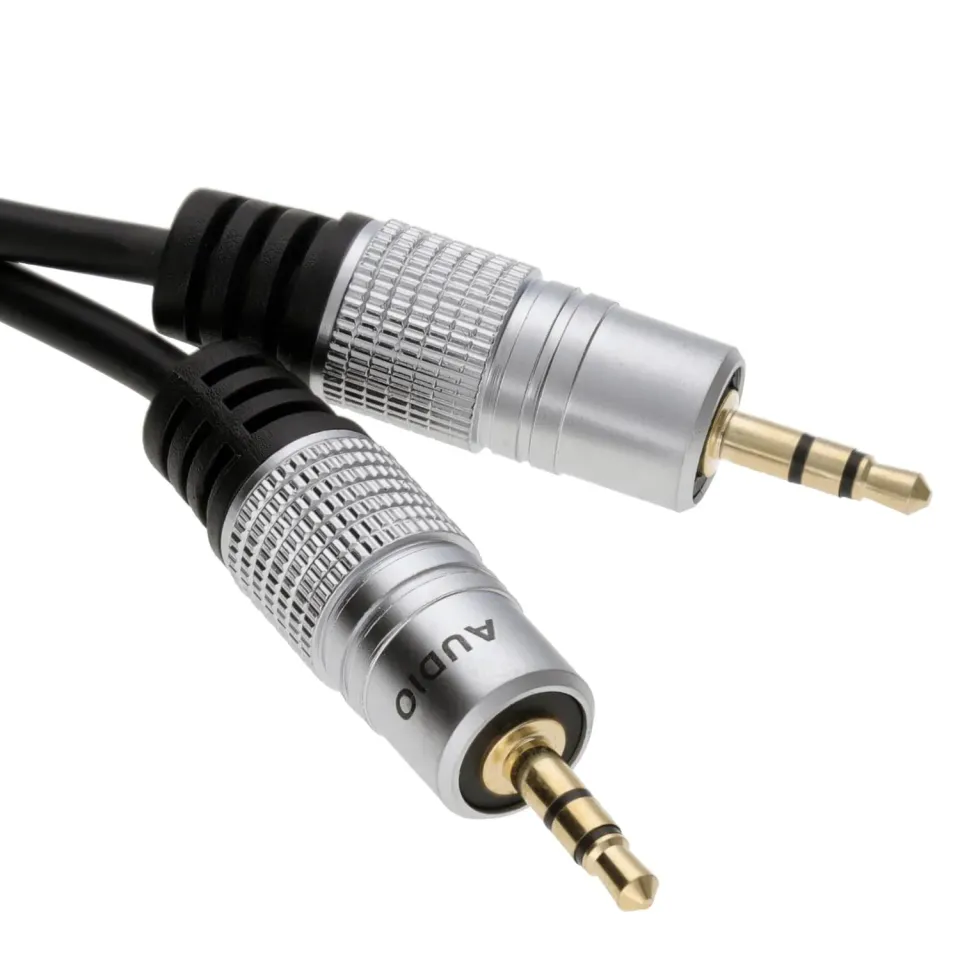 Kenable Profi Audio Klinkenkabel 0,5m Schwarz Stereo