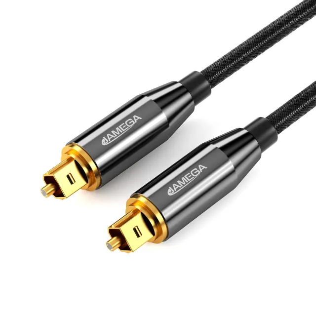 JAMEGA Toslink Optisches Kabel 3 m Nylon Soundbar