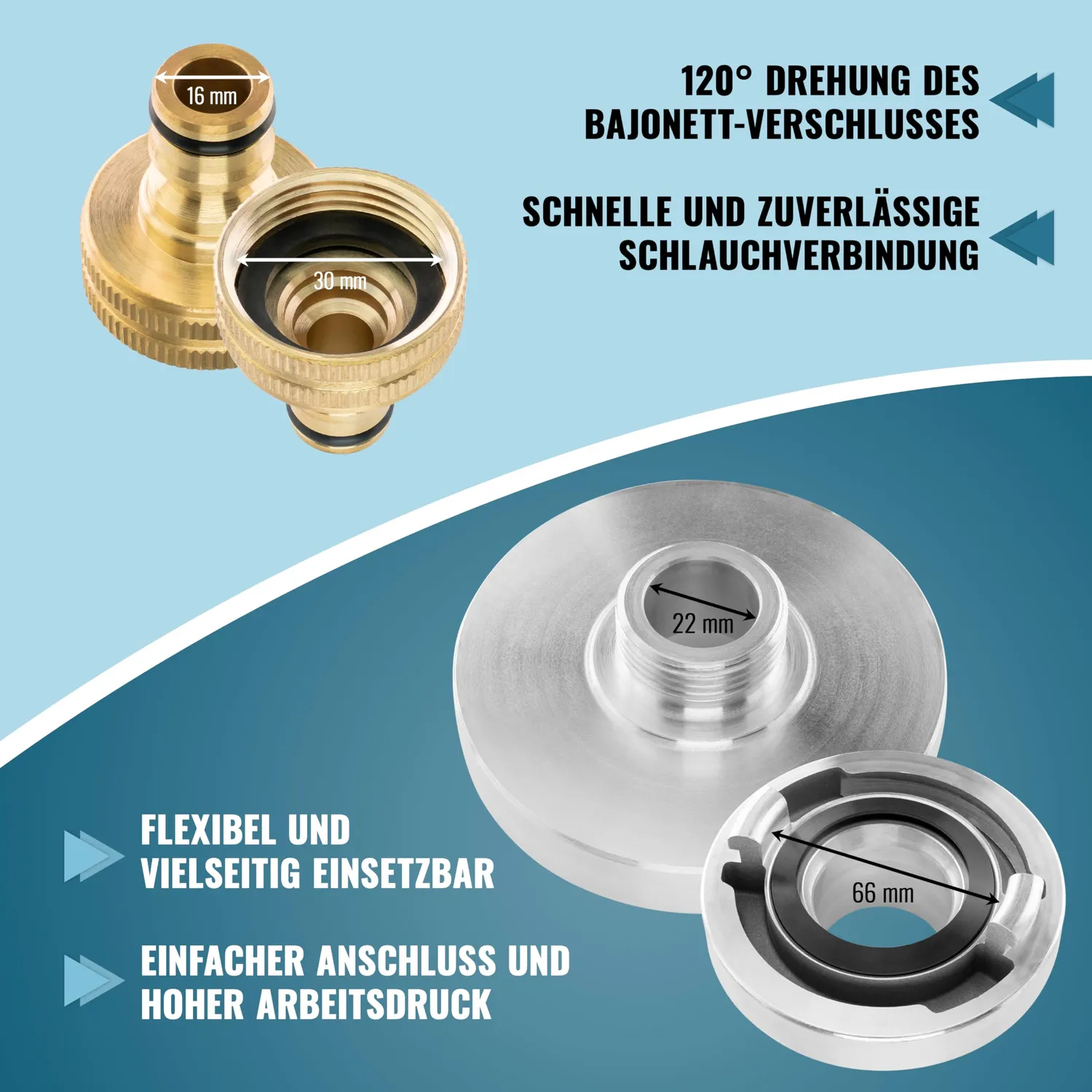 Poppstar Storz Kupplung C-52 25mm AG Schlauch 40mm